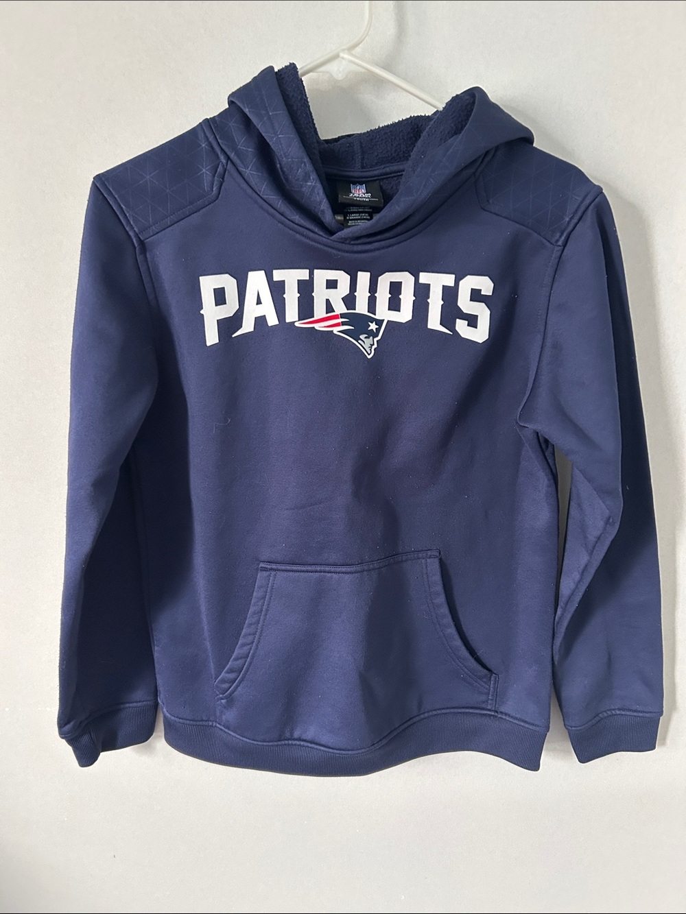 NFL Patriots Navy Youth Hoodie with Team Logo